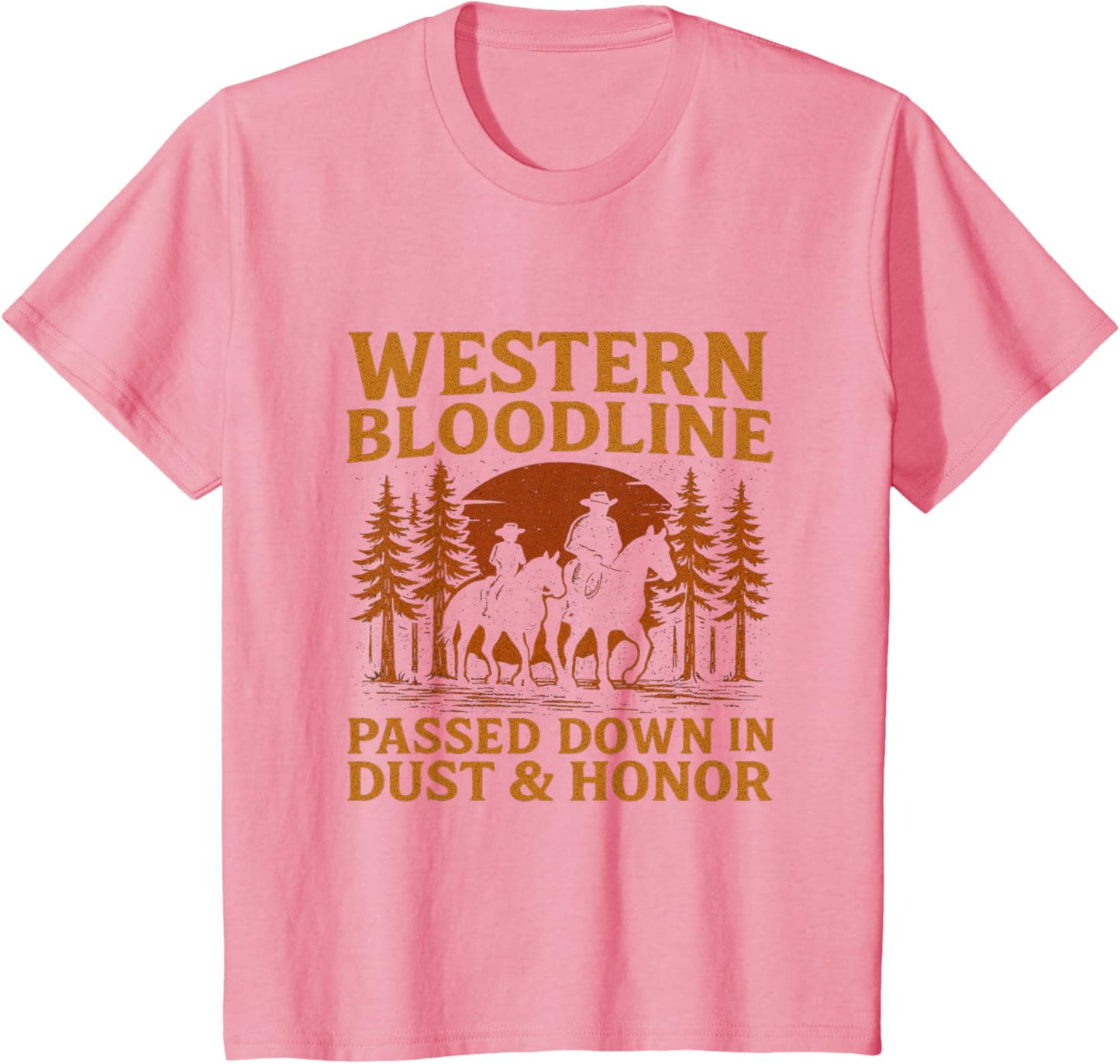 Father Son Cowboy Riding Western Legacy Vintage Tee