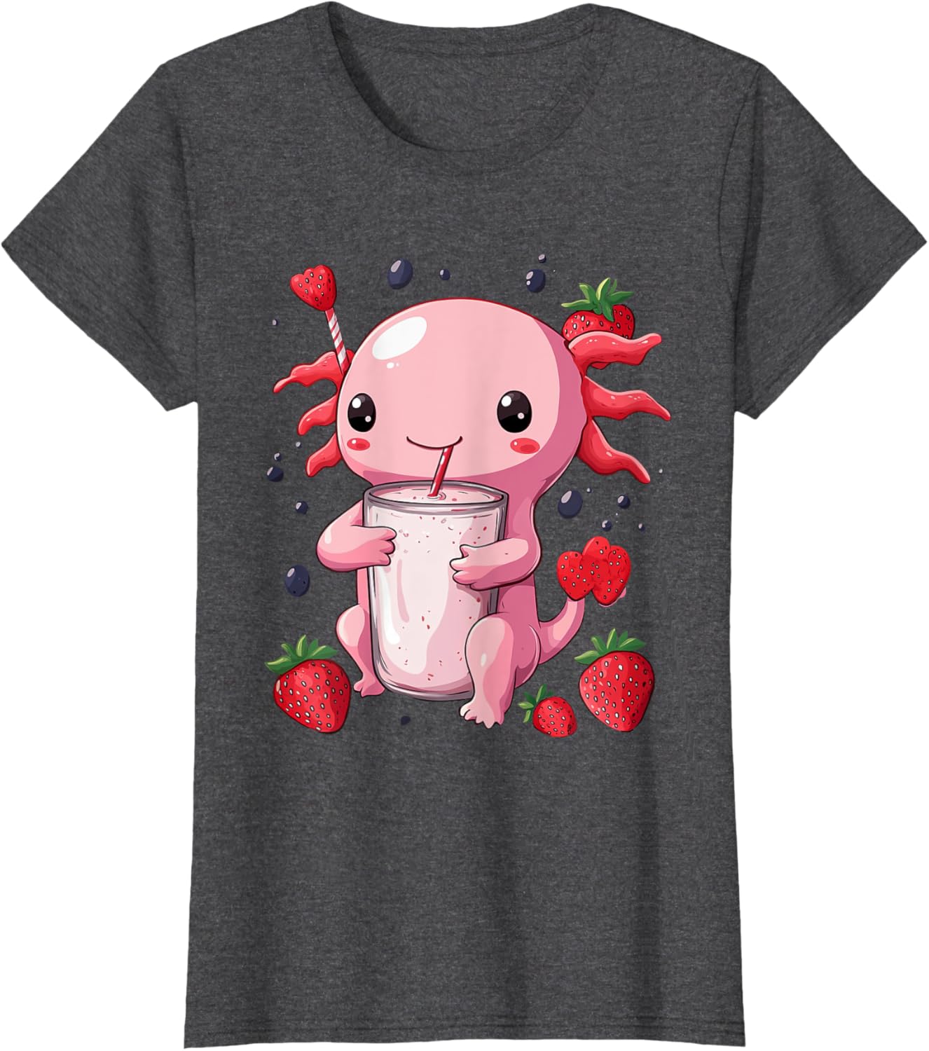 cute axolotl drinks bubble tea bubbletea anime kawaii