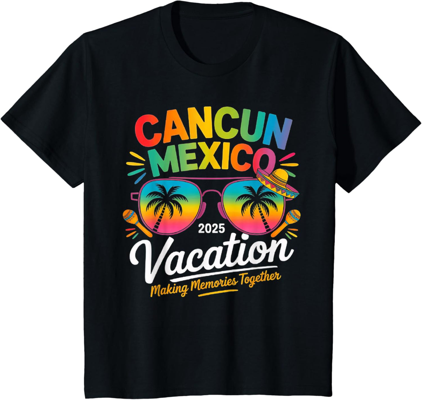 Cancun Mexico Vacation Beach 2025 Trip Group Squad Colorful