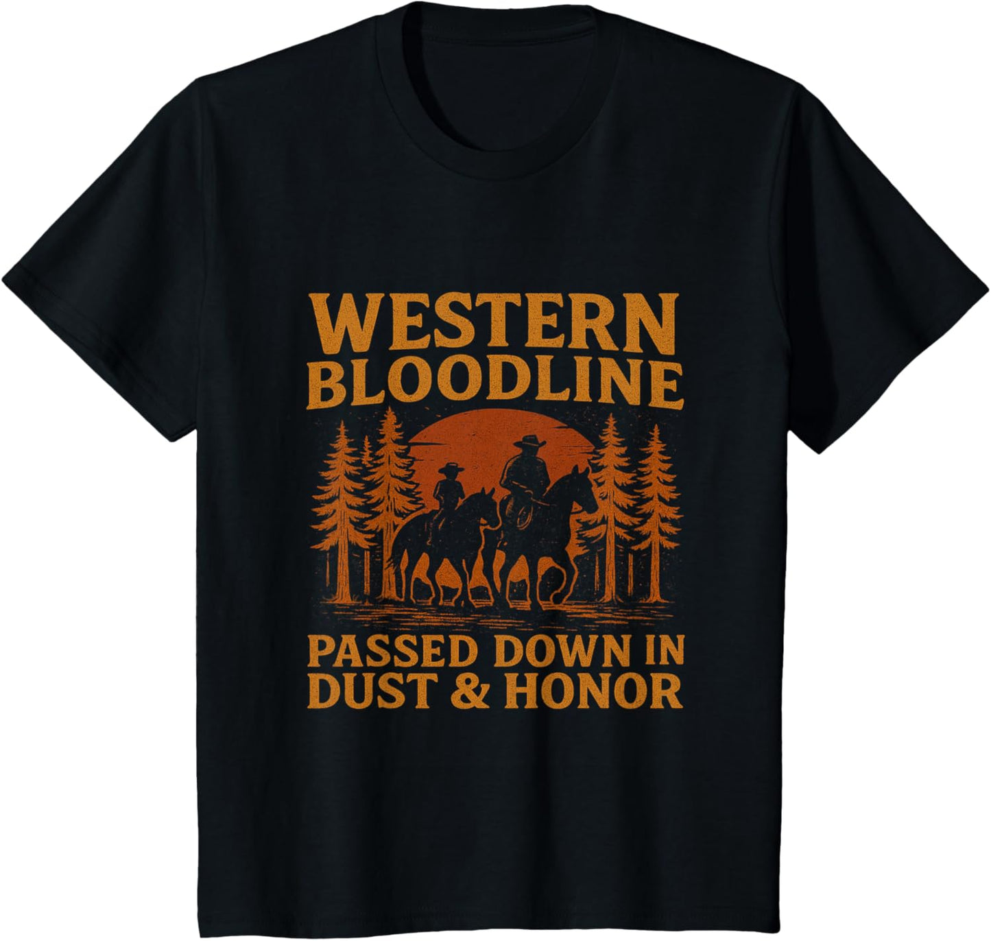 Father Son Cowboy Riding Western Legacy Vintage Tee
