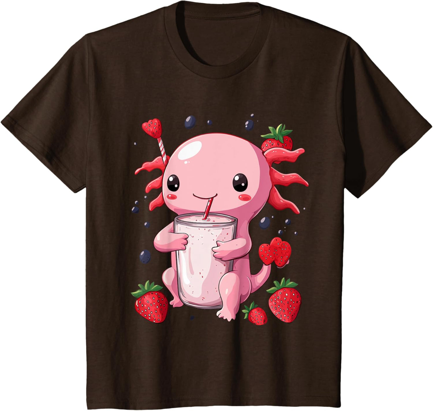 cute axolotl drinks bubble tea bubbletea anime kawaii