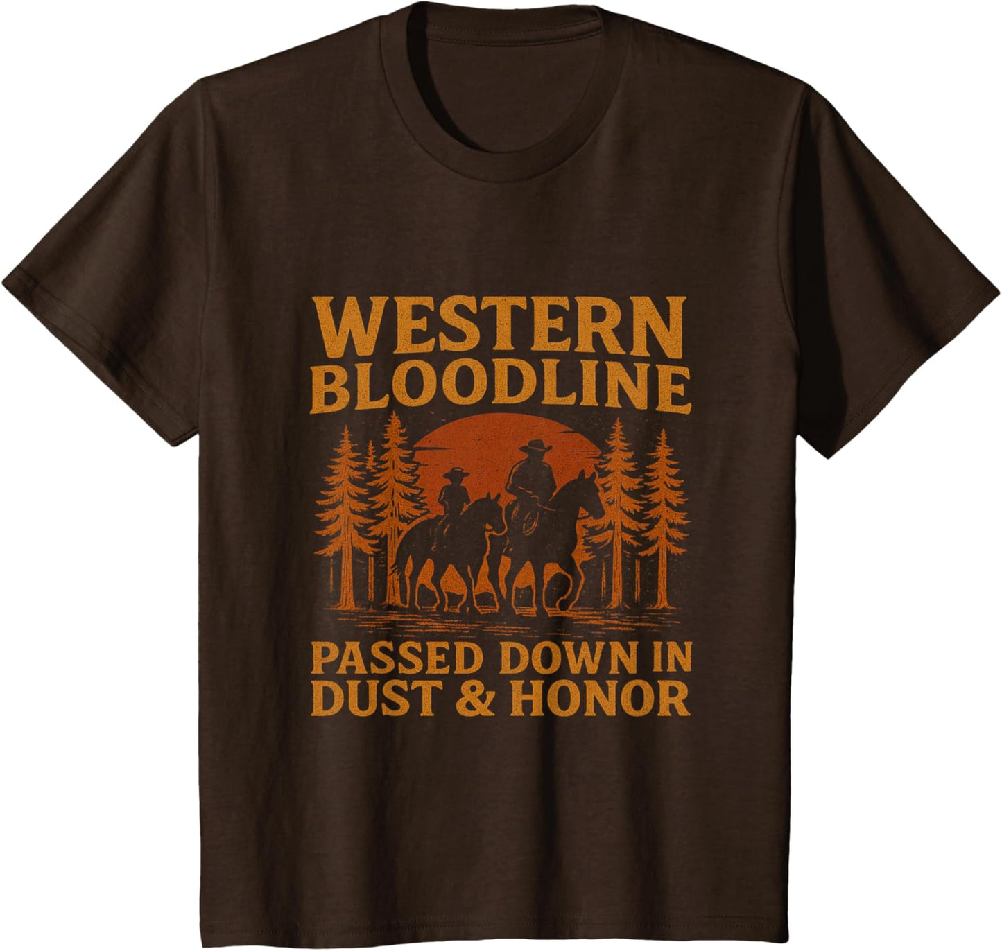 Father Son Cowboy Riding Western Legacy Vintage Tee