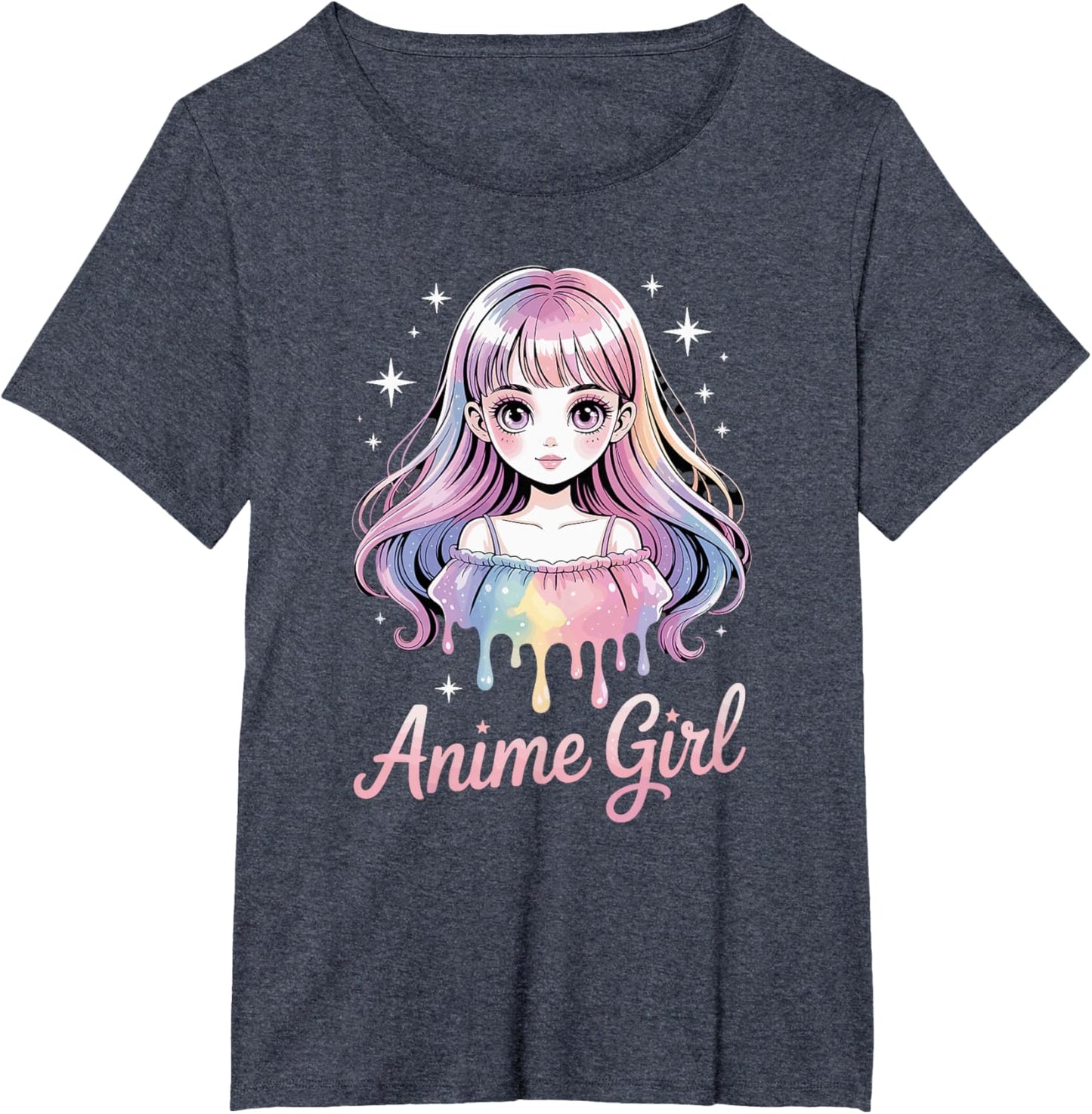 Cute Watercolor Pastel Art Kawaii Anime Girl