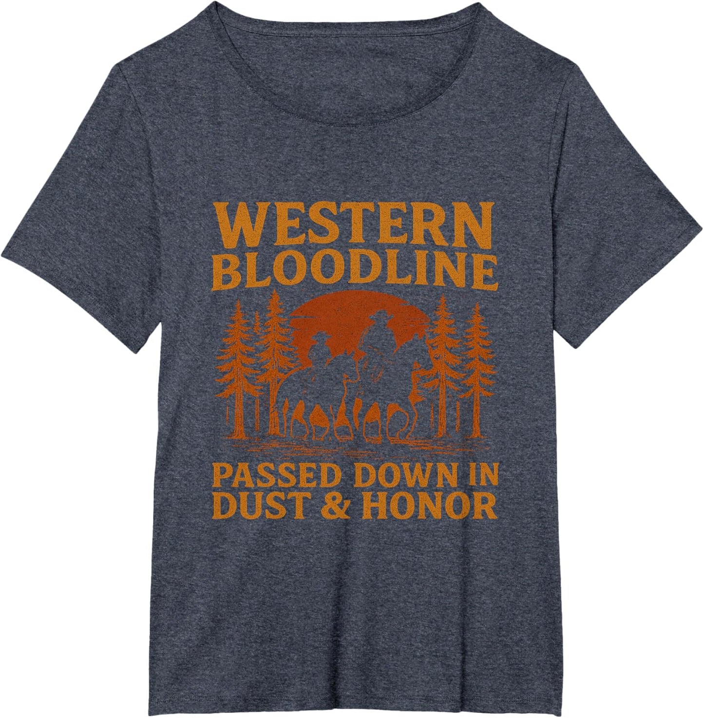 Father Son Cowboy Riding Western Legacy Vintage Tee