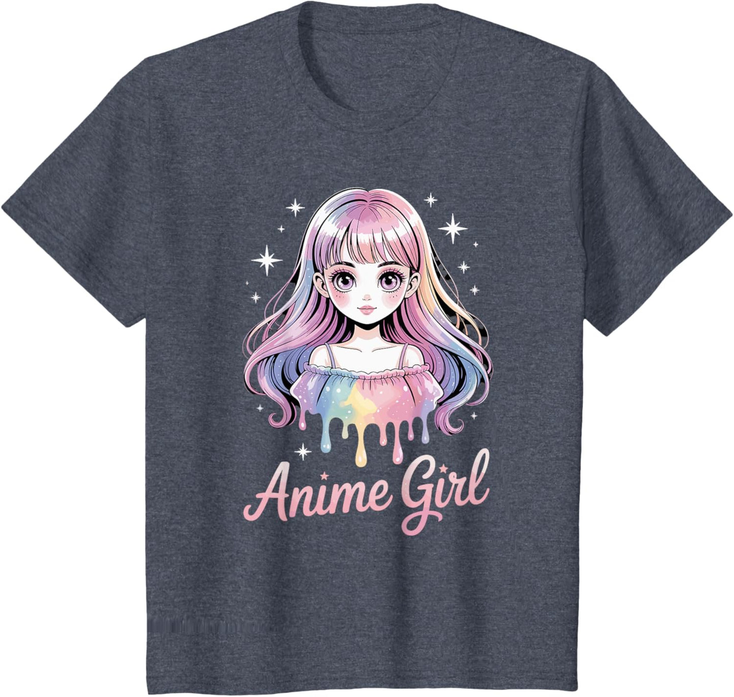 Cute Watercolor Pastel Art Kawaii Anime Girl