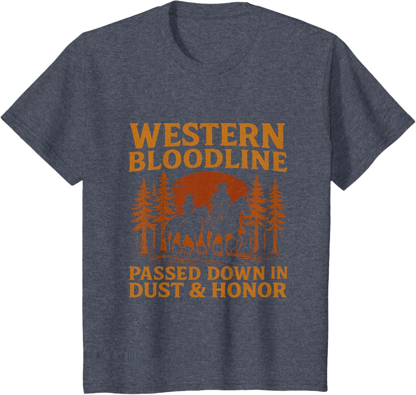 Father Son Cowboy Riding Western Legacy Vintage Tee
