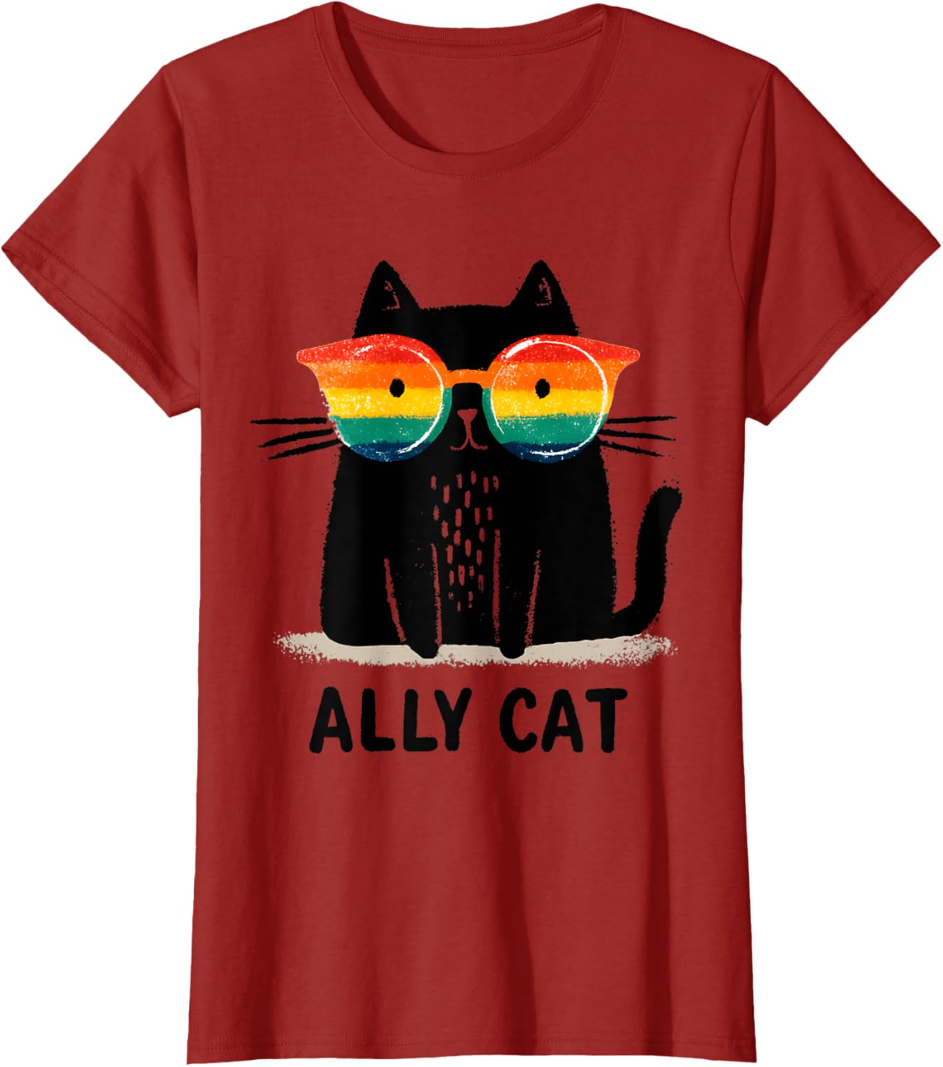 Ally Cat LGBT Gay Pride Month 2025 Rainbow Equal Rights