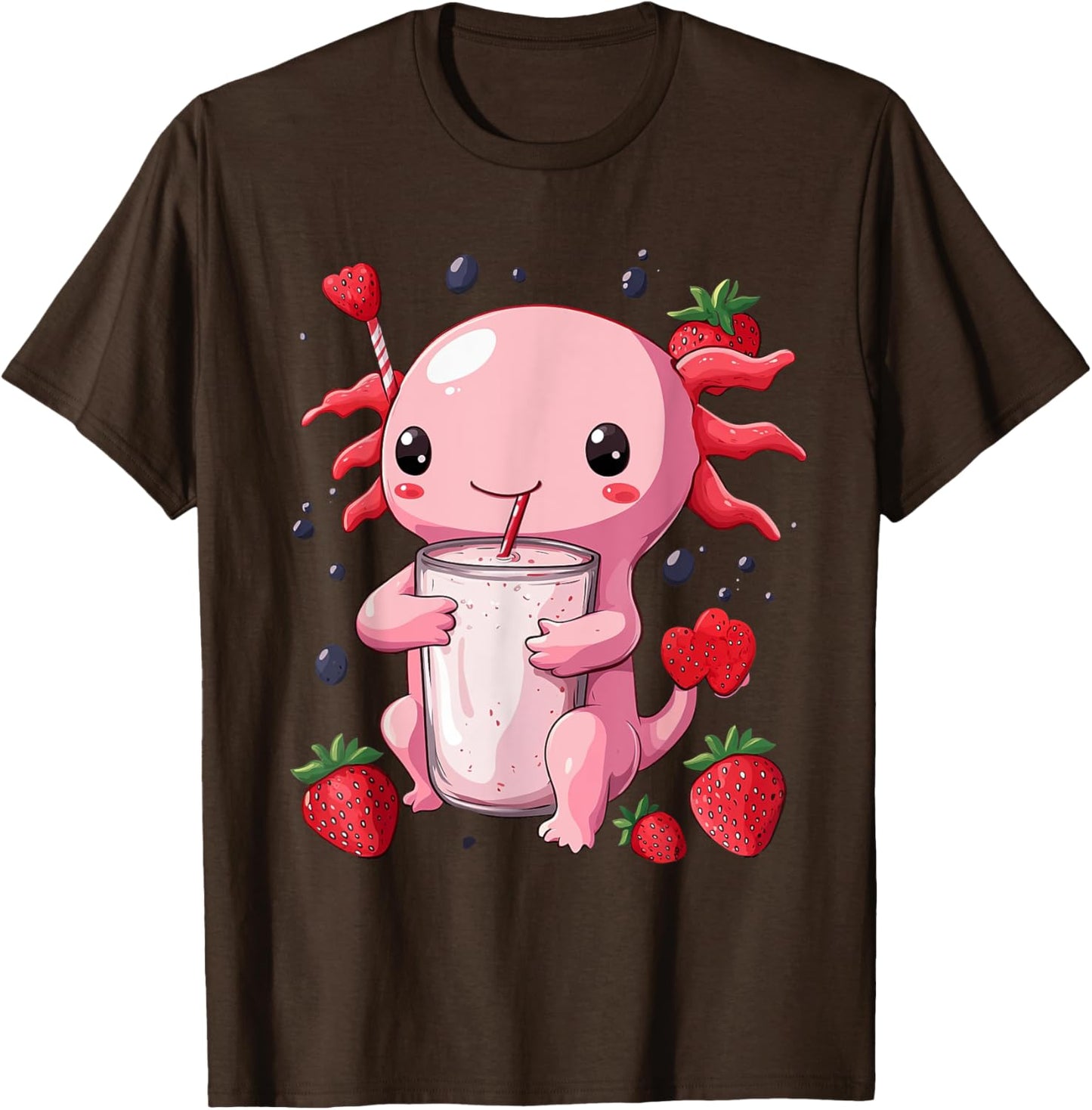 cute axolotl drinks bubble tea bubbletea anime kawaii