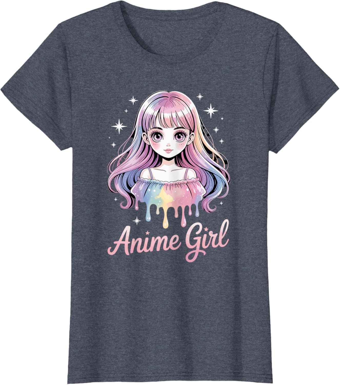 Cute Watercolor Pastel Art Kawaii Anime Girl