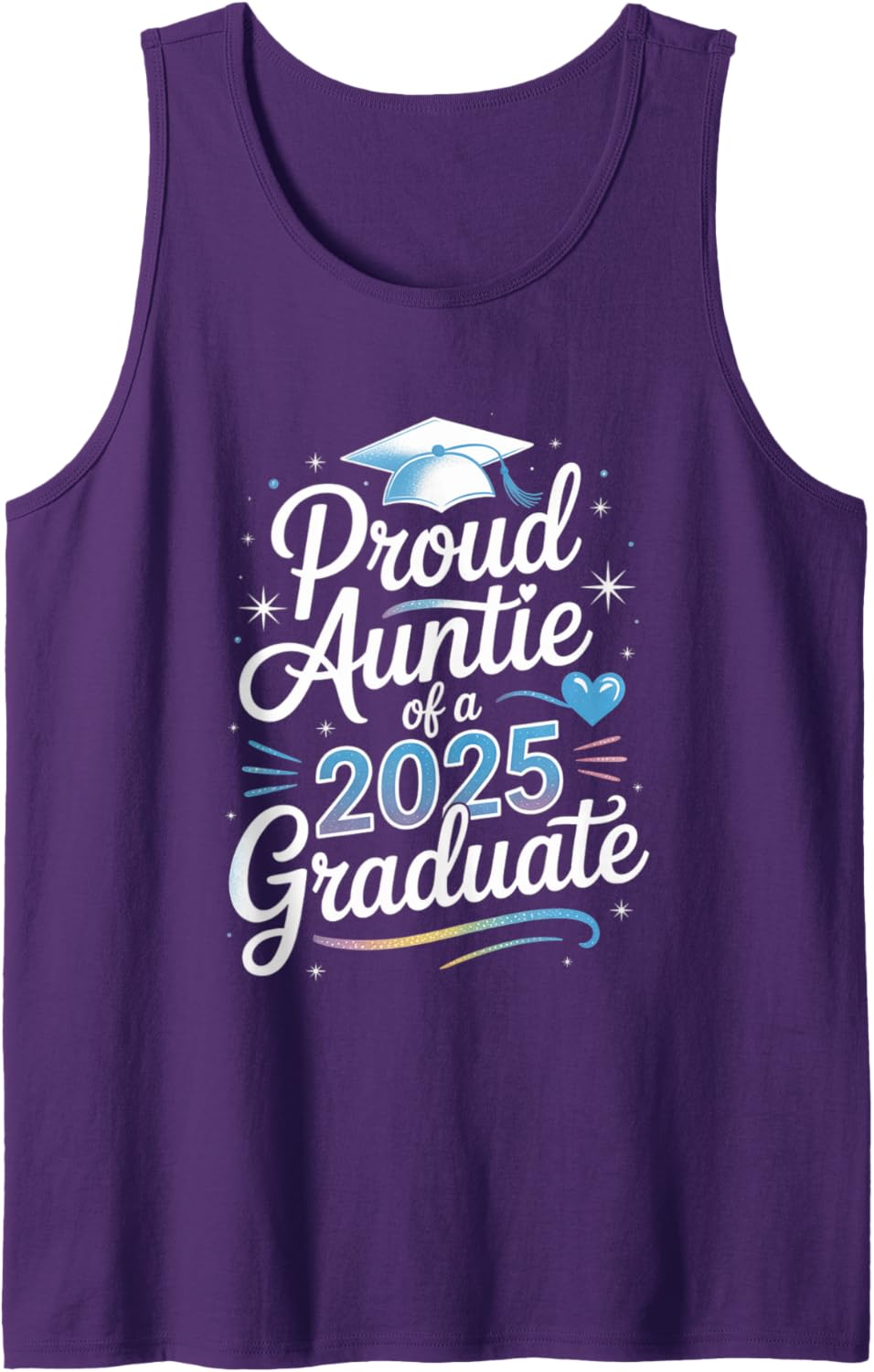 2025 Graduation Proud Aunt Family Celebration Design Tank Top