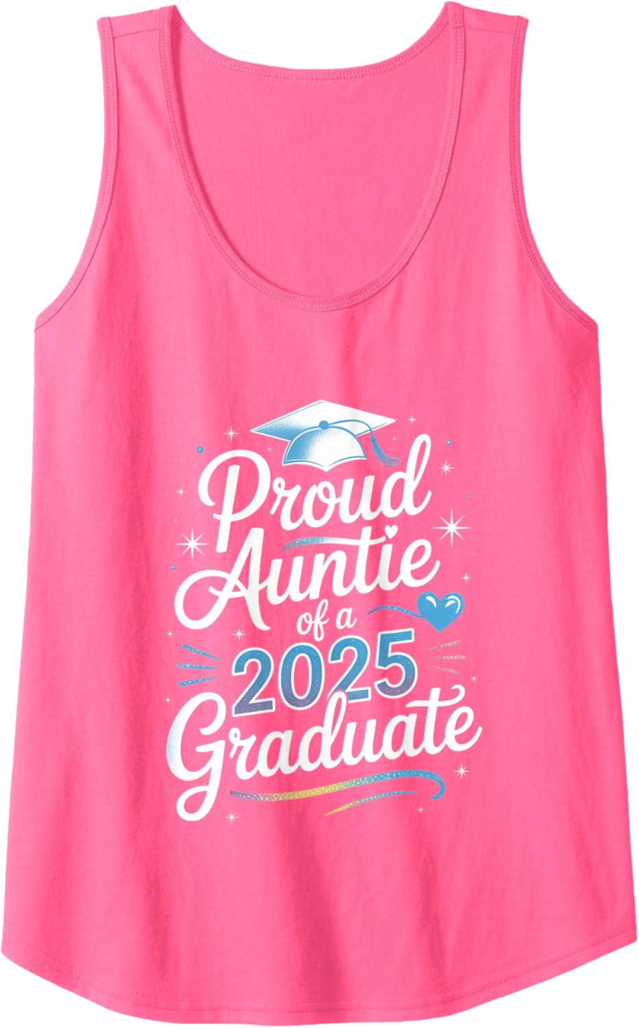 2025 Graduation Proud Aunt Family Celebration Design Tank Top