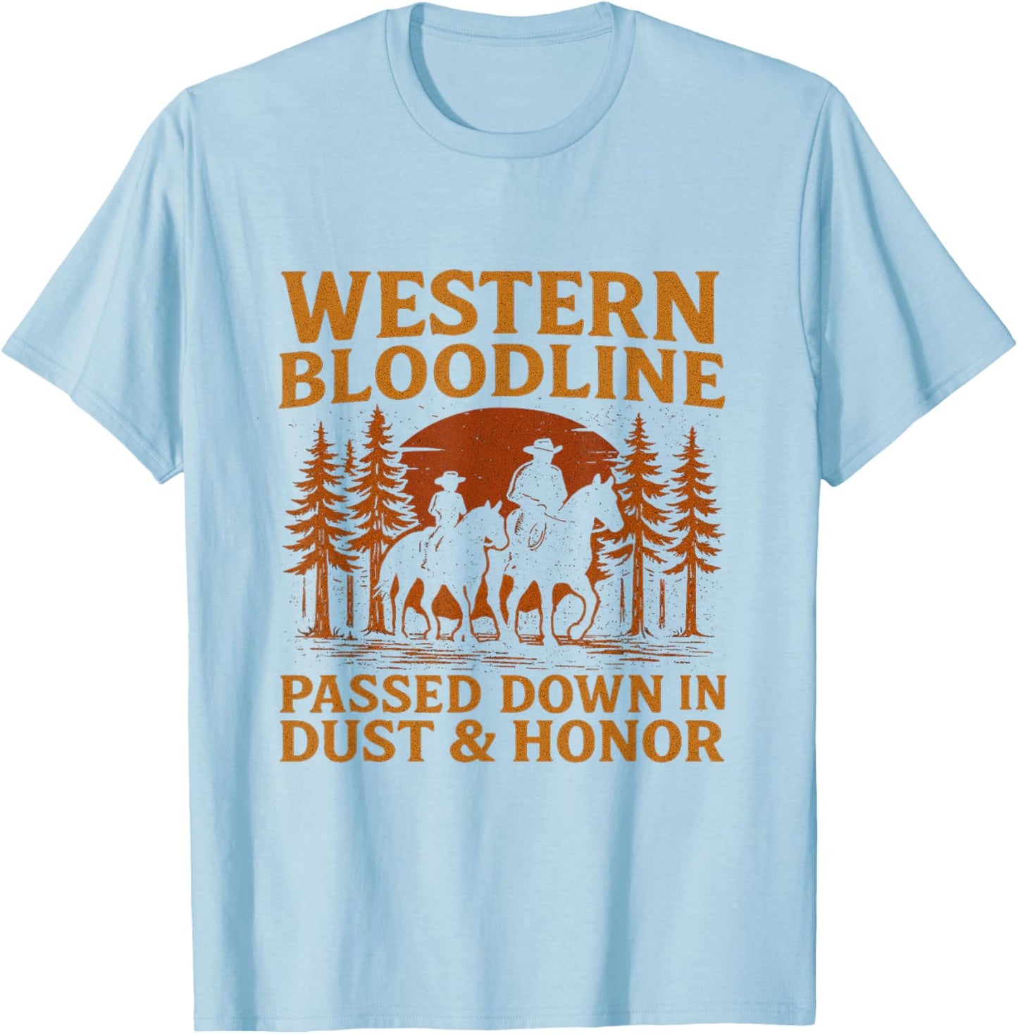 Father Son Cowboy Riding Western Legacy Vintage Tee