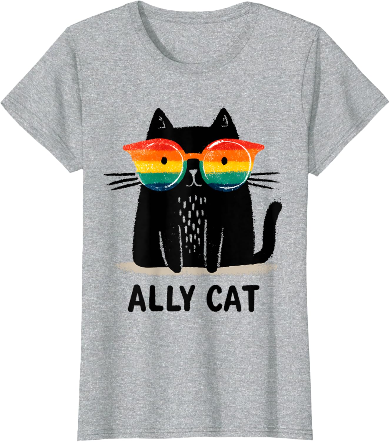 Ally Cat LGBT Gay Pride Month 2025 Rainbow Equal Rights