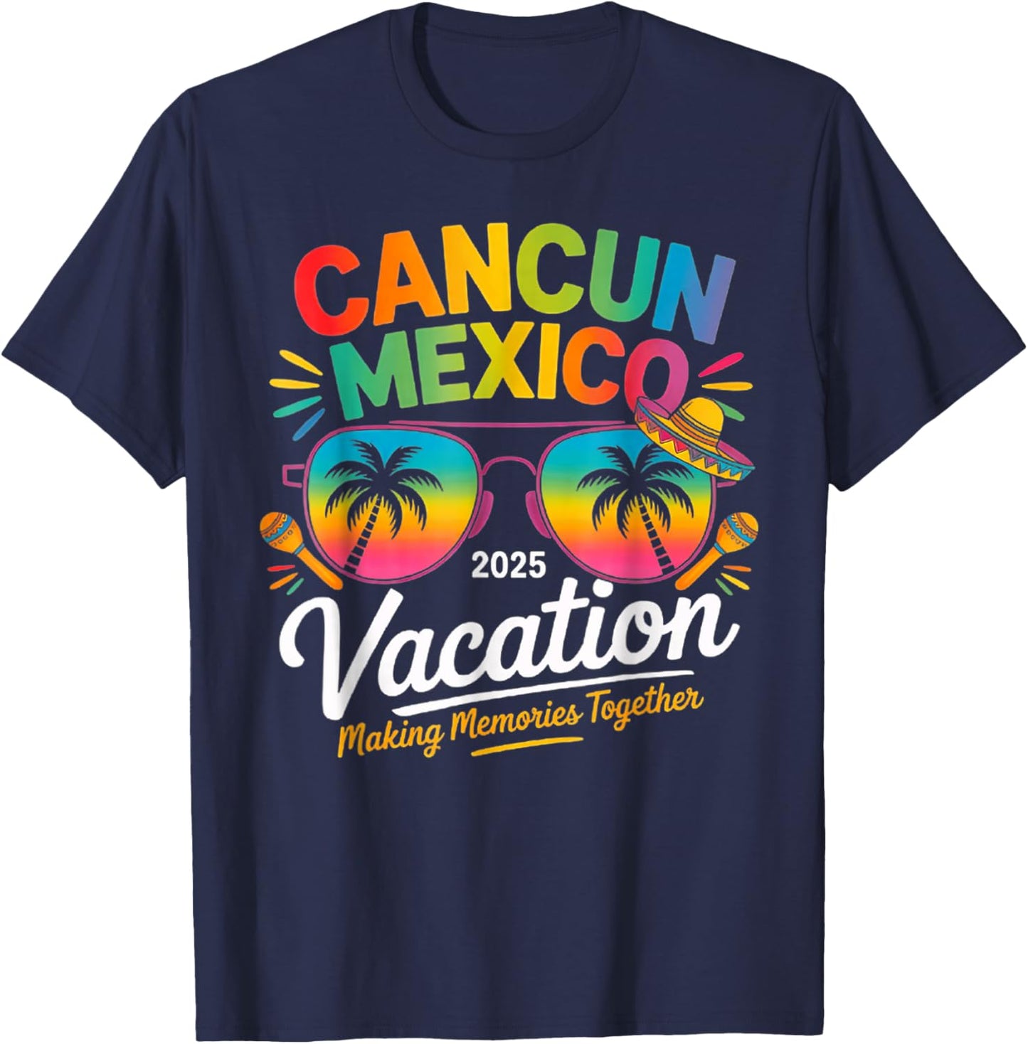 Cancun Mexico Vacation Beach 2025 Trip Group Squad Colorful