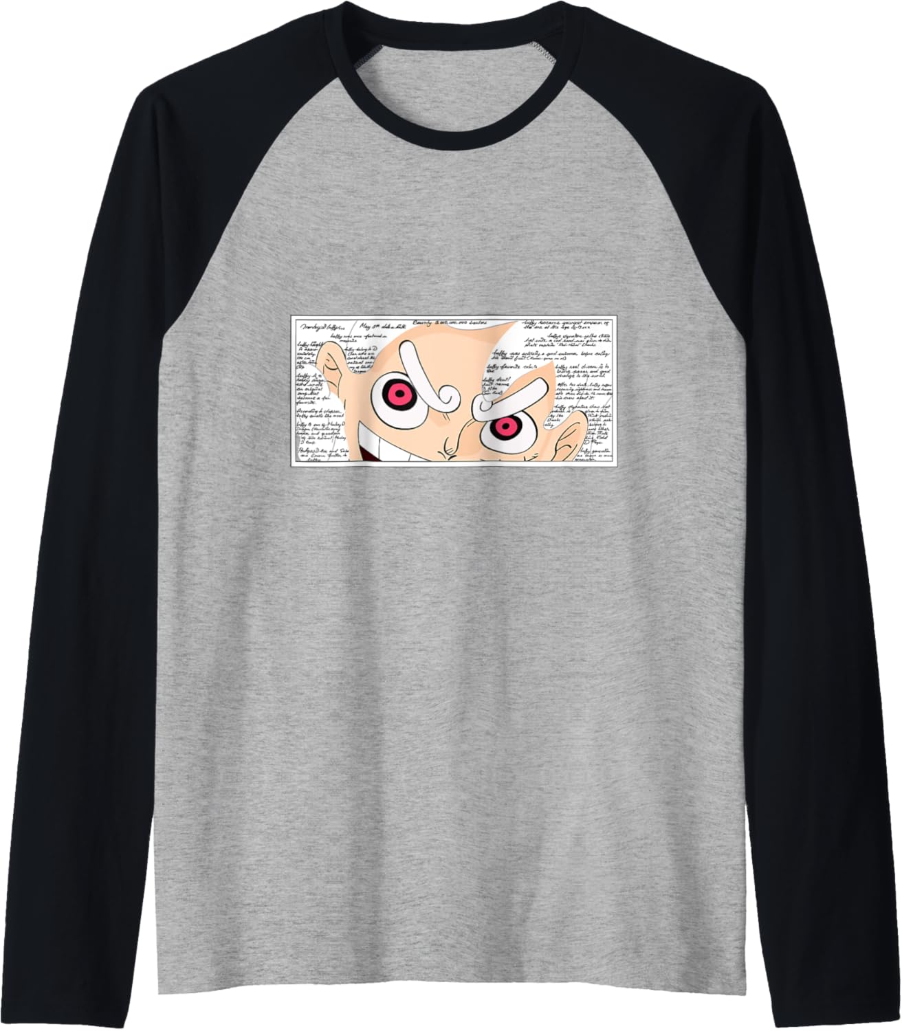 Eye anime graphic design fun facts Raglan Baseball Tee
