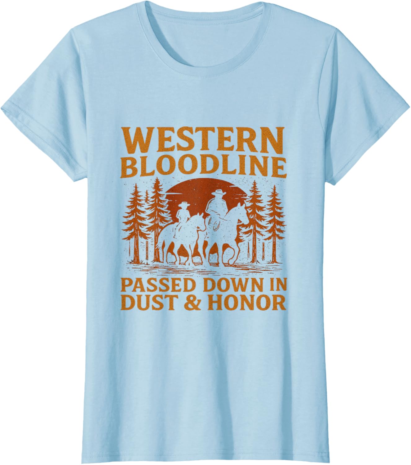 Father Son Cowboy Riding Western Legacy Vintage Tee