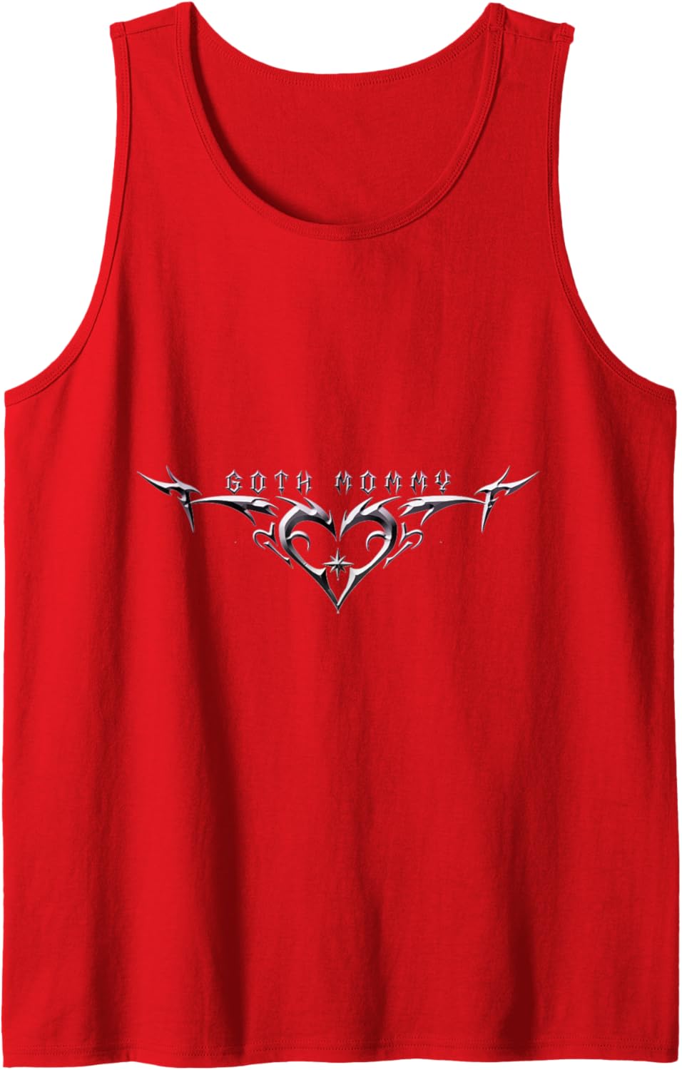 "Goth Mommy" Heart Tribal Heart Love Tattoo Aesthetic Tank Top