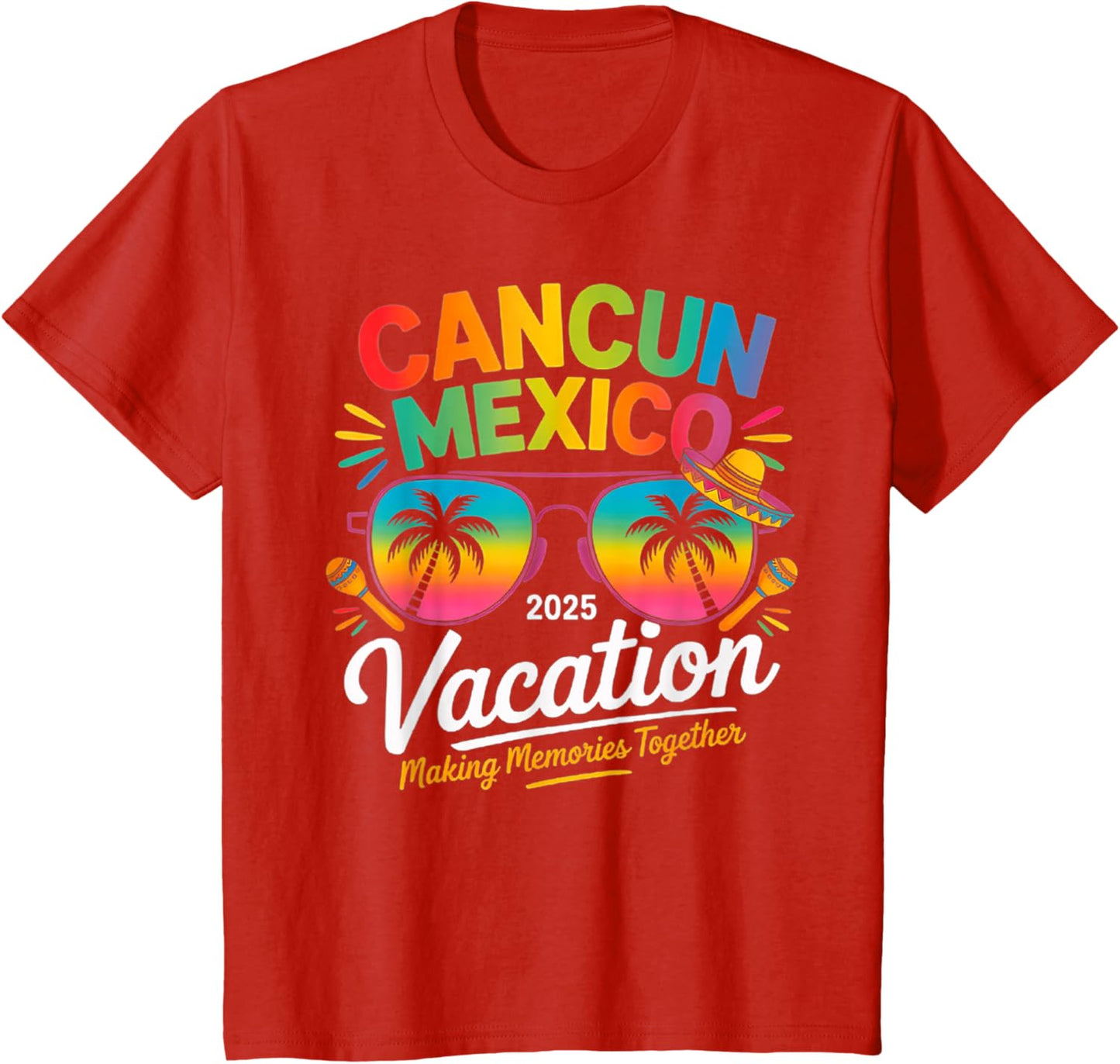 Cancun Mexico Vacation Beach 2025 Trip Group Squad Colorful