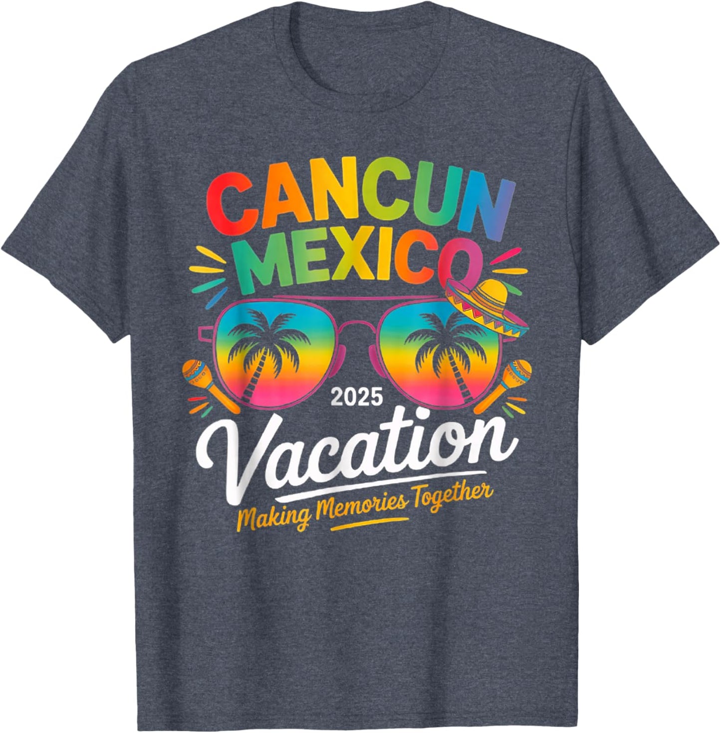 Cancun Mexico Vacation Beach 2025 Trip Group Squad Colorful