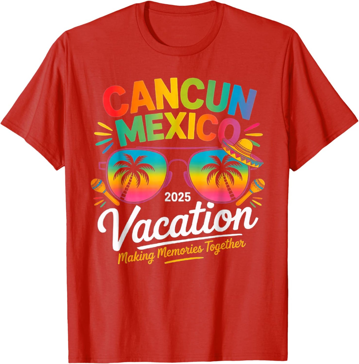Cancun Mexico Vacation Beach 2025 Trip Group Squad Colorful