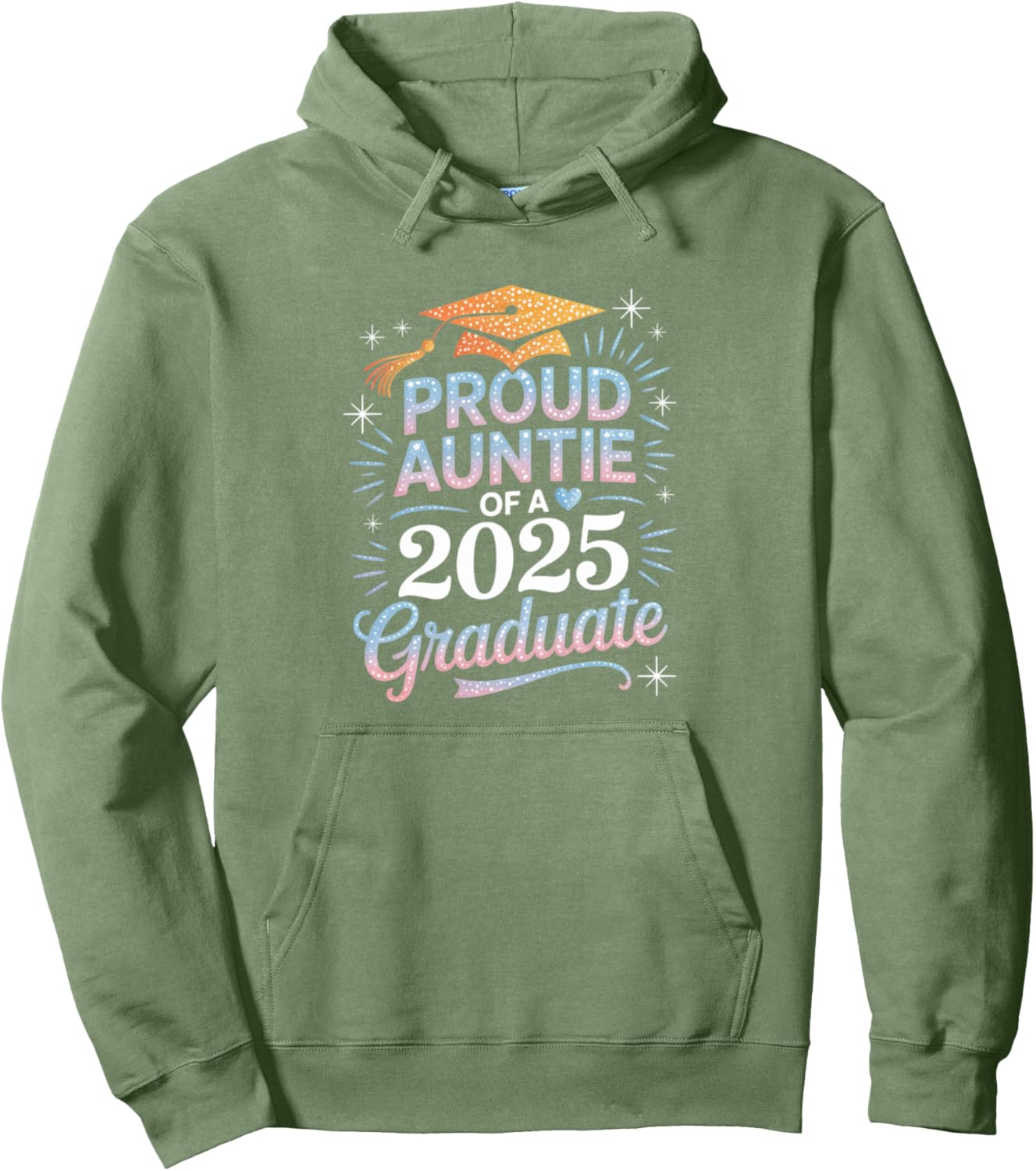 2025 Graduation Proud Aunt Family Celebration Design Pullover Hoodie