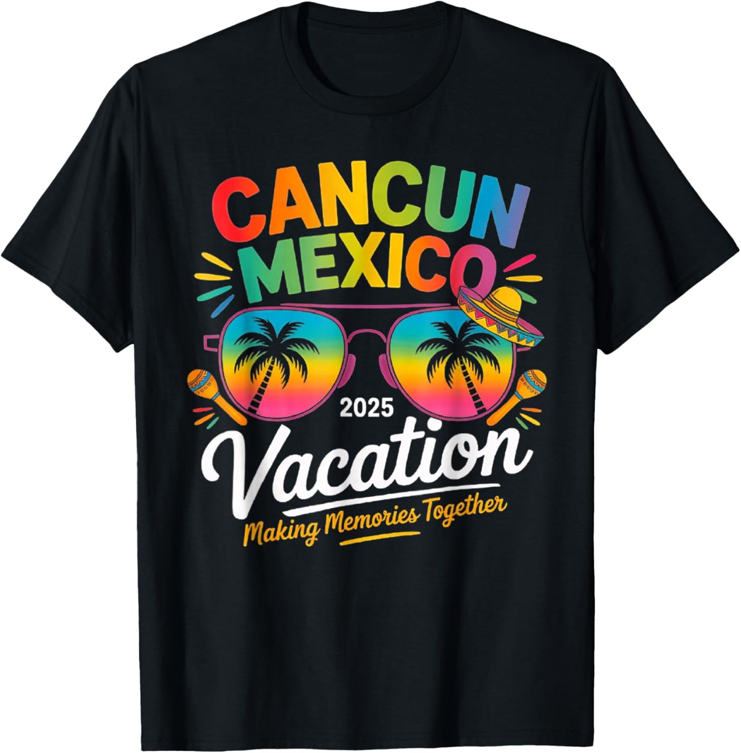 Cancun Mexico Vacation Beach 2025 Trip Group Squad Colorful