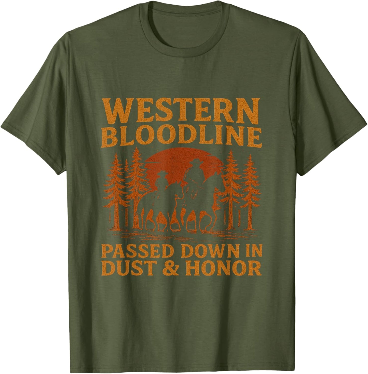 Father Son Cowboy Riding Western Legacy Vintage Tee