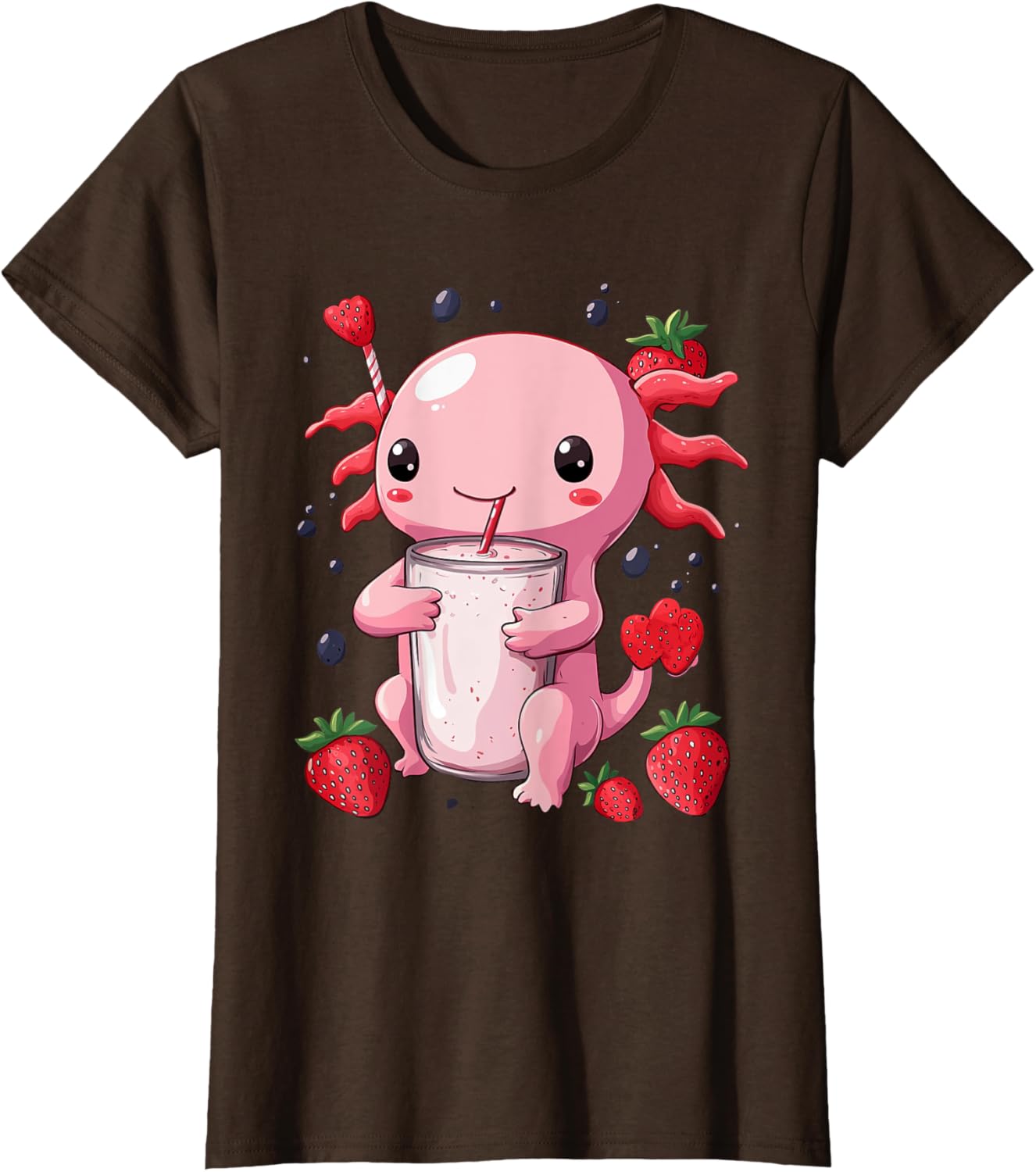 cute axolotl drinks bubble tea bubbletea anime kawaii