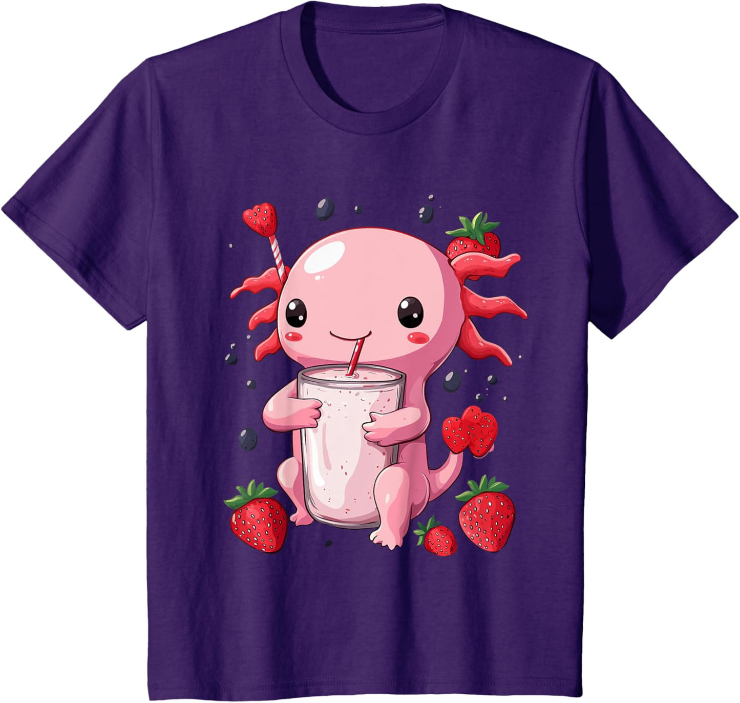 cute axolotl drinks bubble tea bubbletea anime kawaii