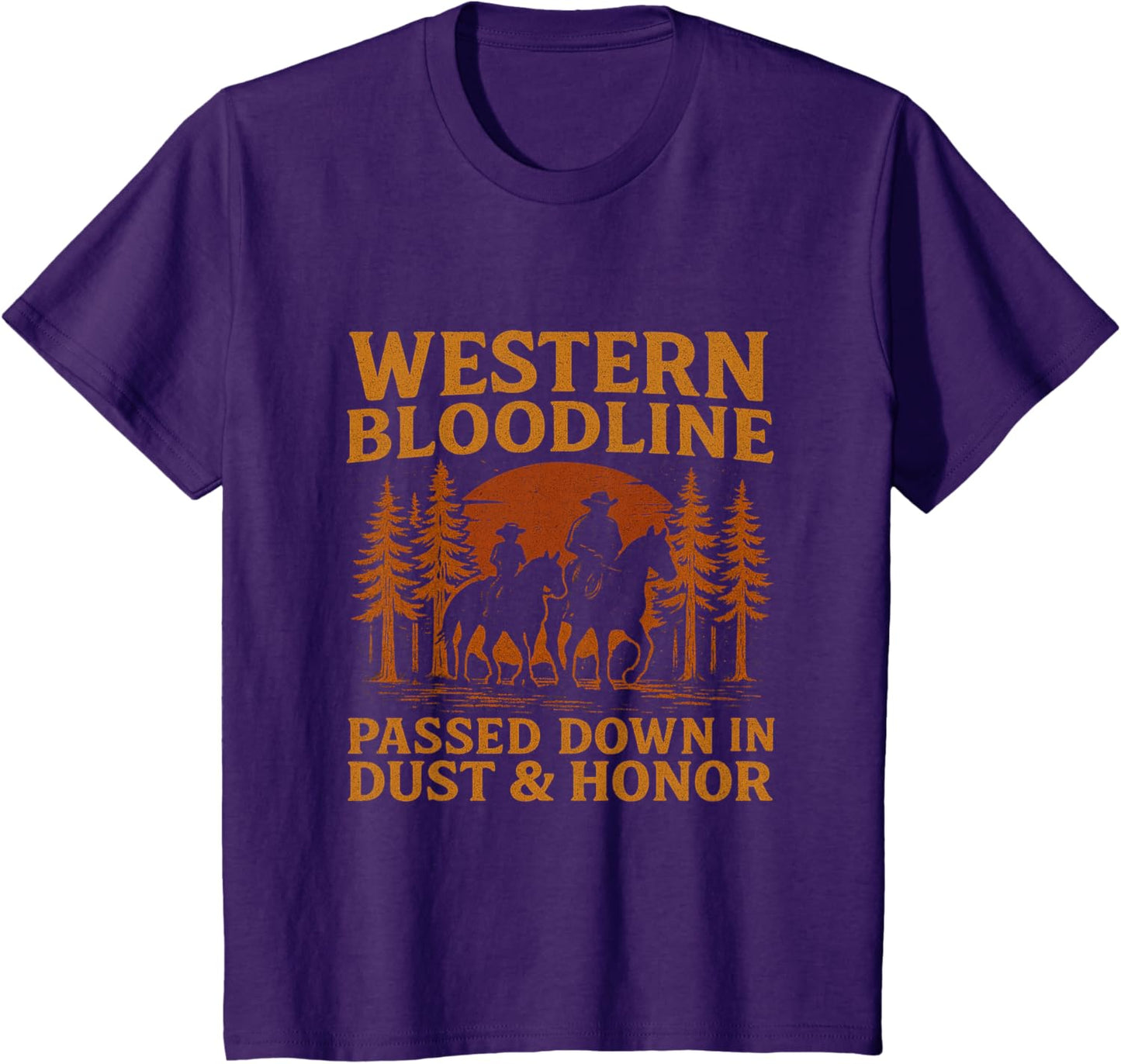 Father Son Cowboy Riding Western Legacy Vintage Tee