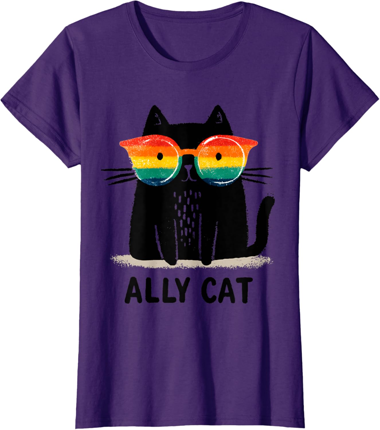Ally Cat LGBT Gay Pride Month 2025 Rainbow Equal Rights