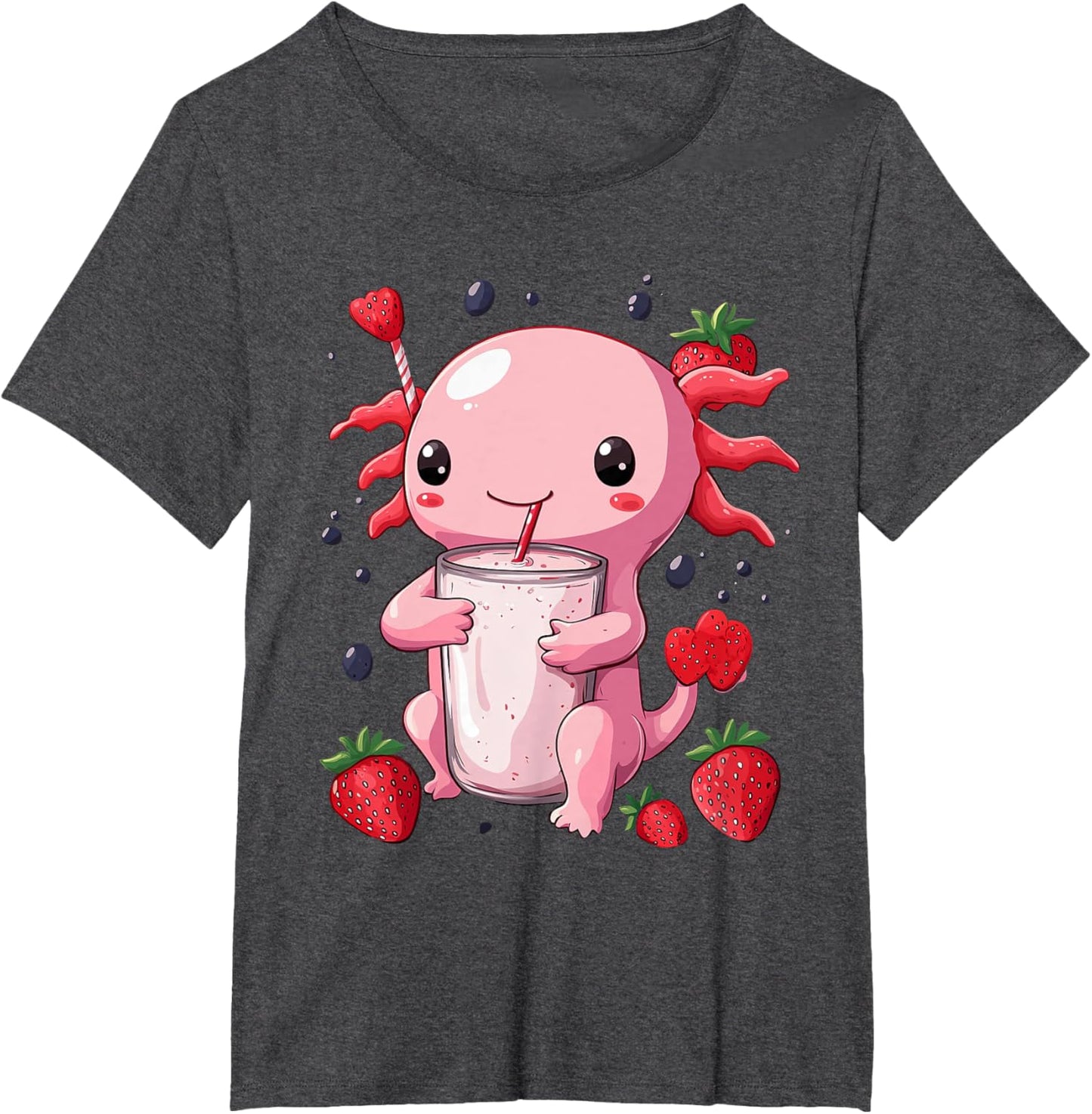 cute axolotl drinks bubble tea bubbletea anime kawaii