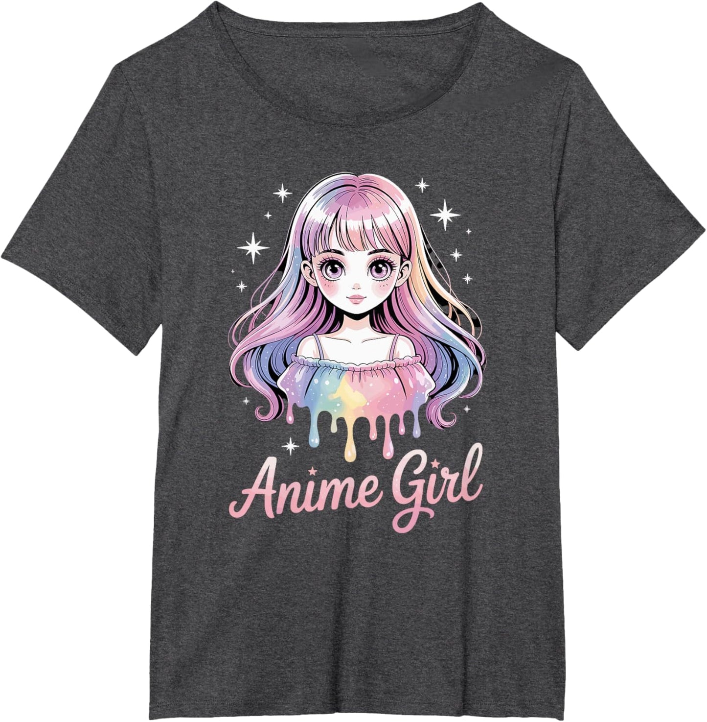 Cute Watercolor Pastel Art Kawaii Anime Girl