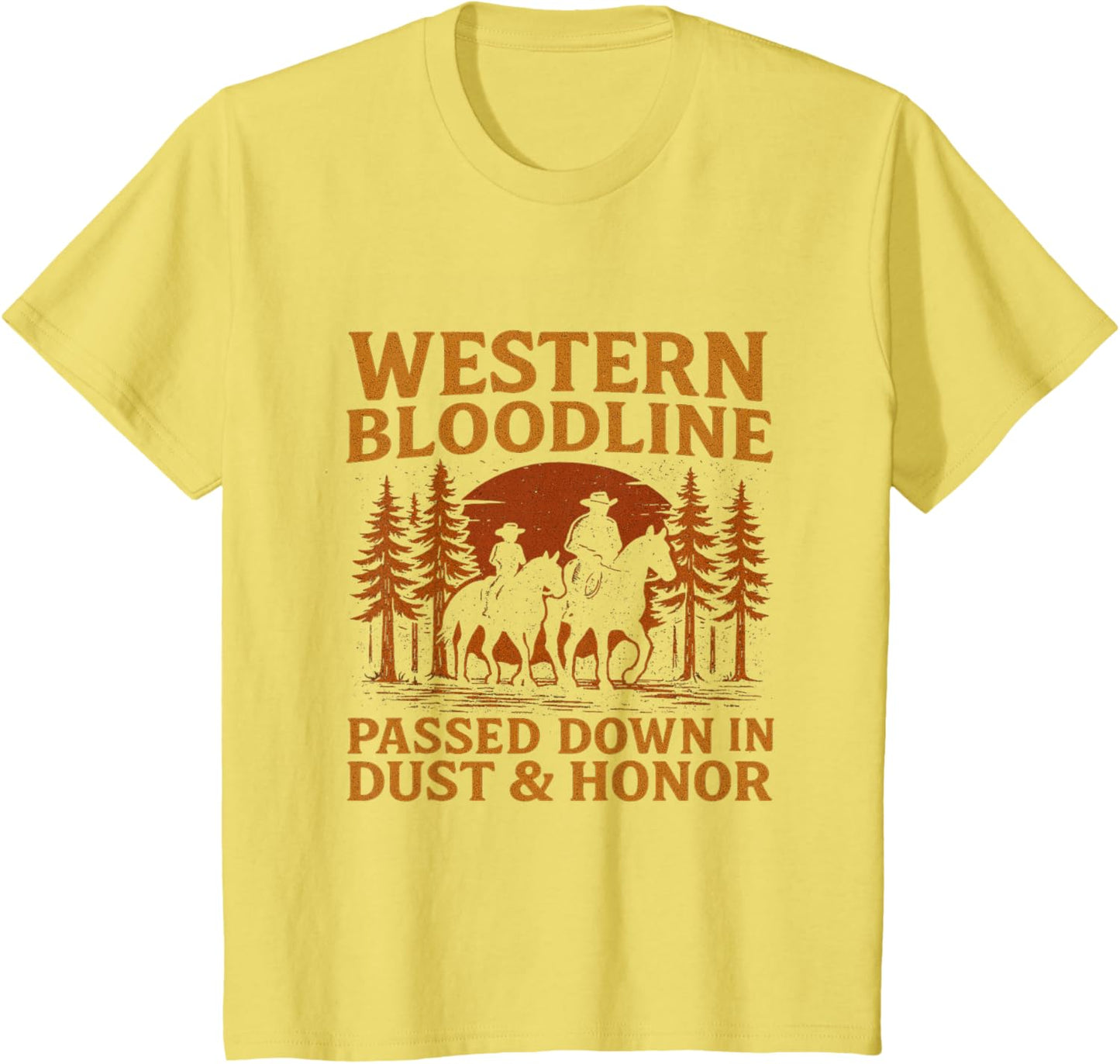 Father Son Cowboy Riding Western Legacy Vintage Tee
