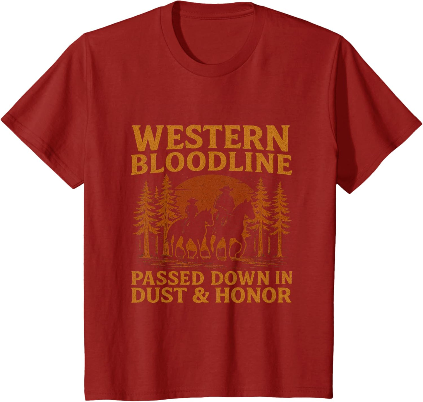 Father Son Cowboy Riding Western Legacy Vintage Tee
