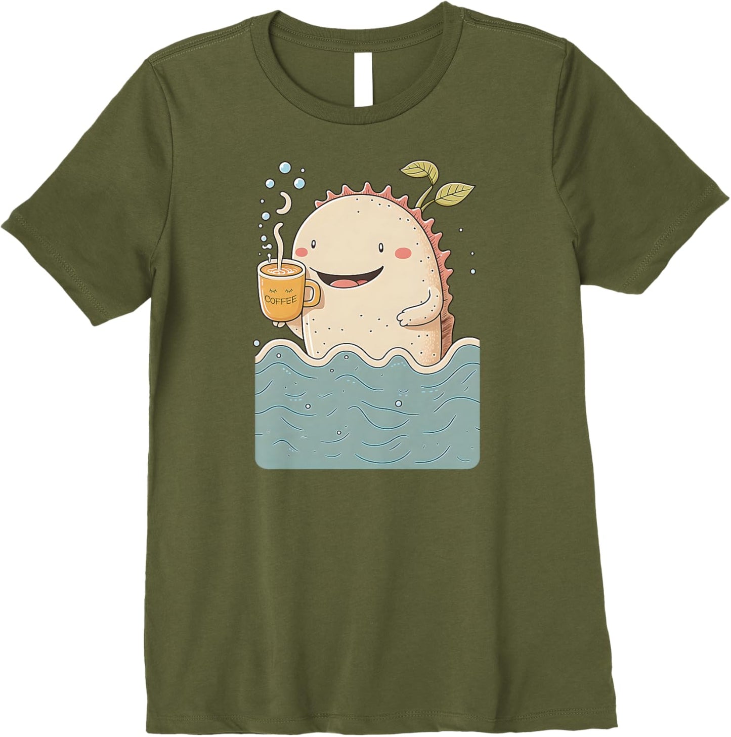 Axolotl & Coffee Kawaii Anime Funny Sea & Coffee Lovers Premium