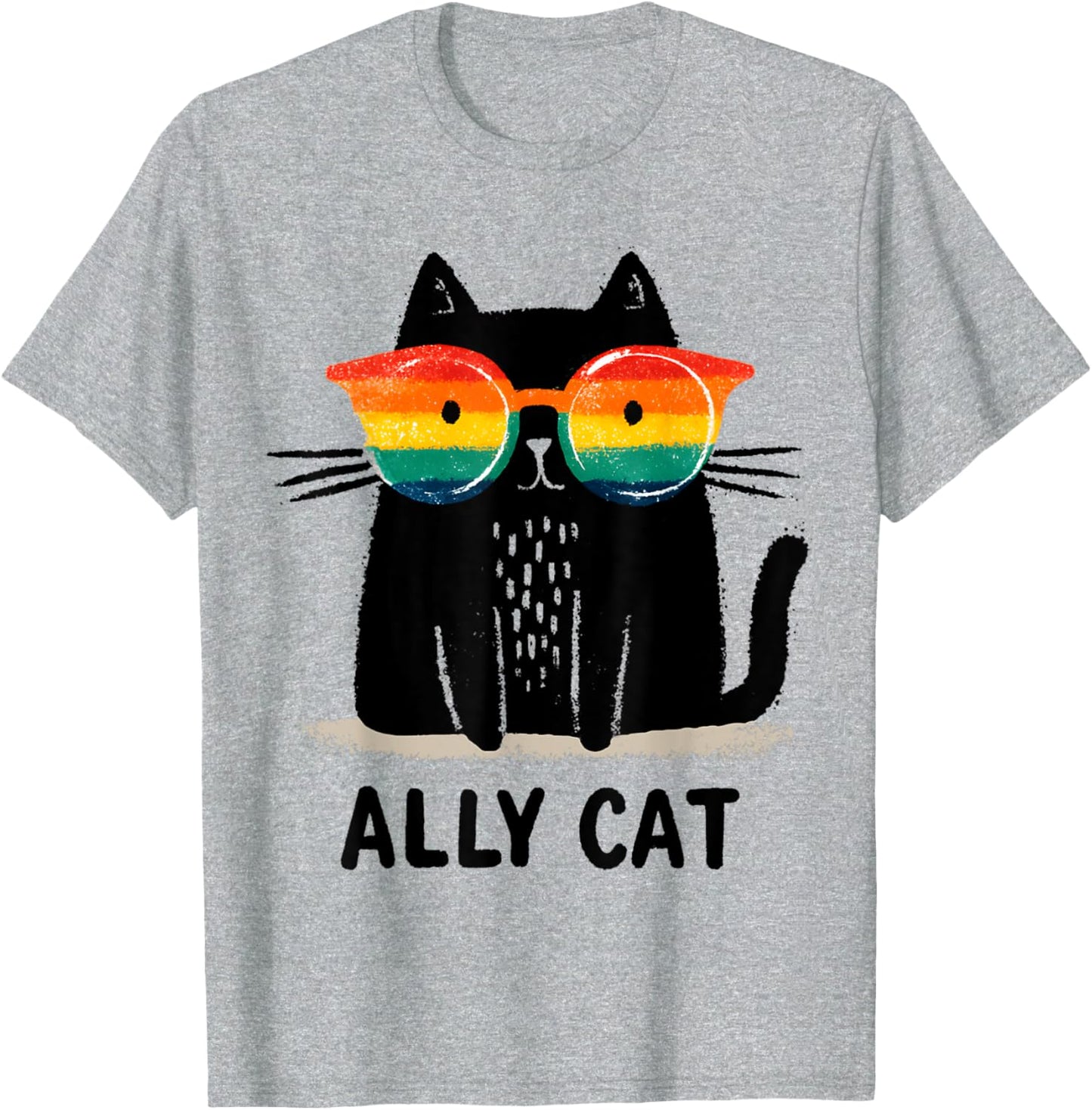 Ally Cat LGBT Gay Pride Month 2025 Rainbow Equal Rights