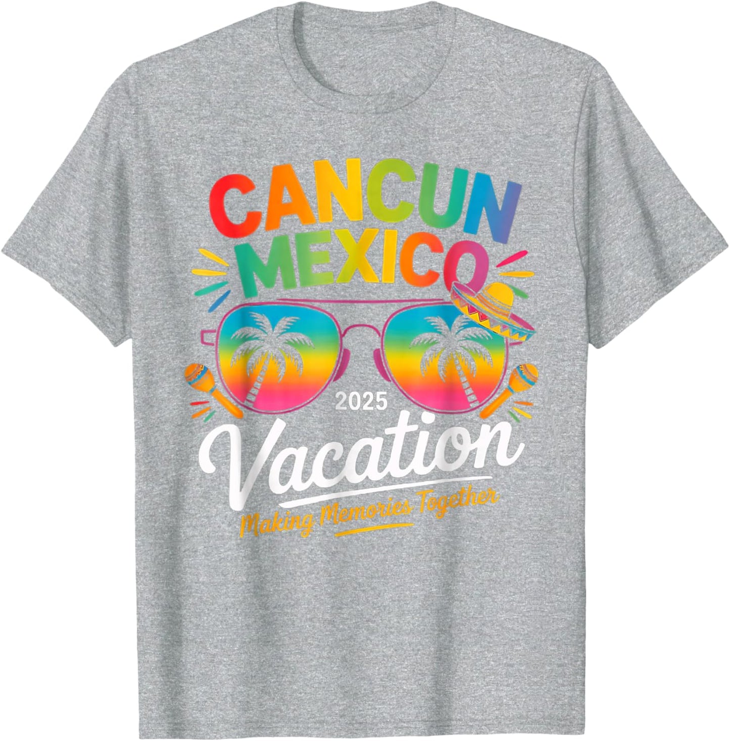 Cancun Mexico Vacation Beach 2025 Trip Group Squad Colorful