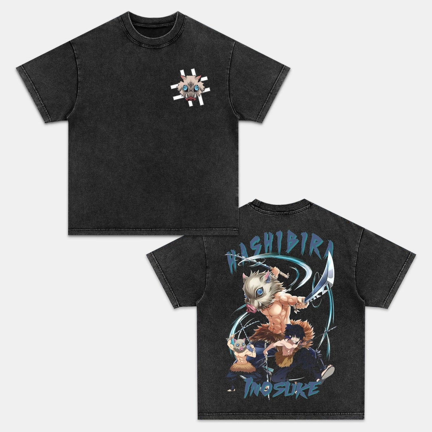 HASHIBIRA INOSUKE UNISEX ANIME INSPIRED VINTAGE T-SHIRT丨DEMON SLAYER Style001