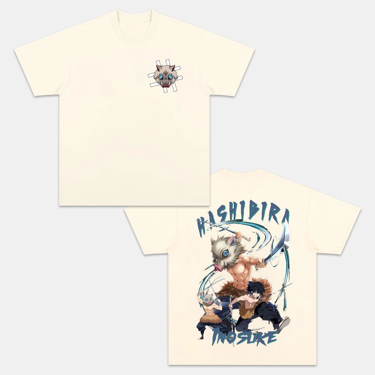 HASHIBIRA INOSUKE UNISEX ANIME INSPIRED VINTAGE T-SHIRT丨DEMON SLAYER Style001