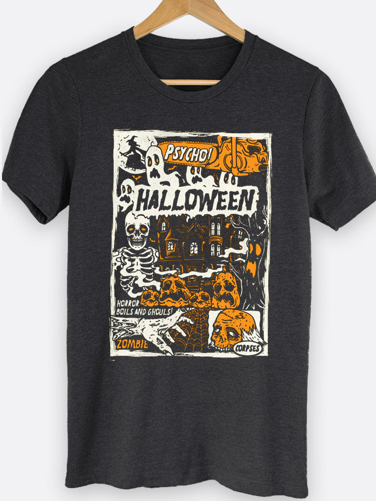 Scary Halloween Poster Graphic Tee