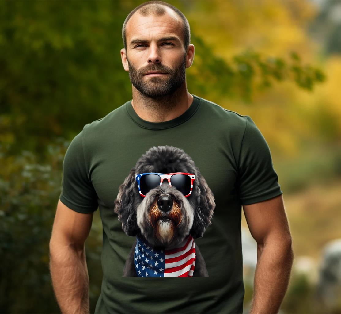 Portuguese Water Dog American 4th Of July Incependence Day T-shirt