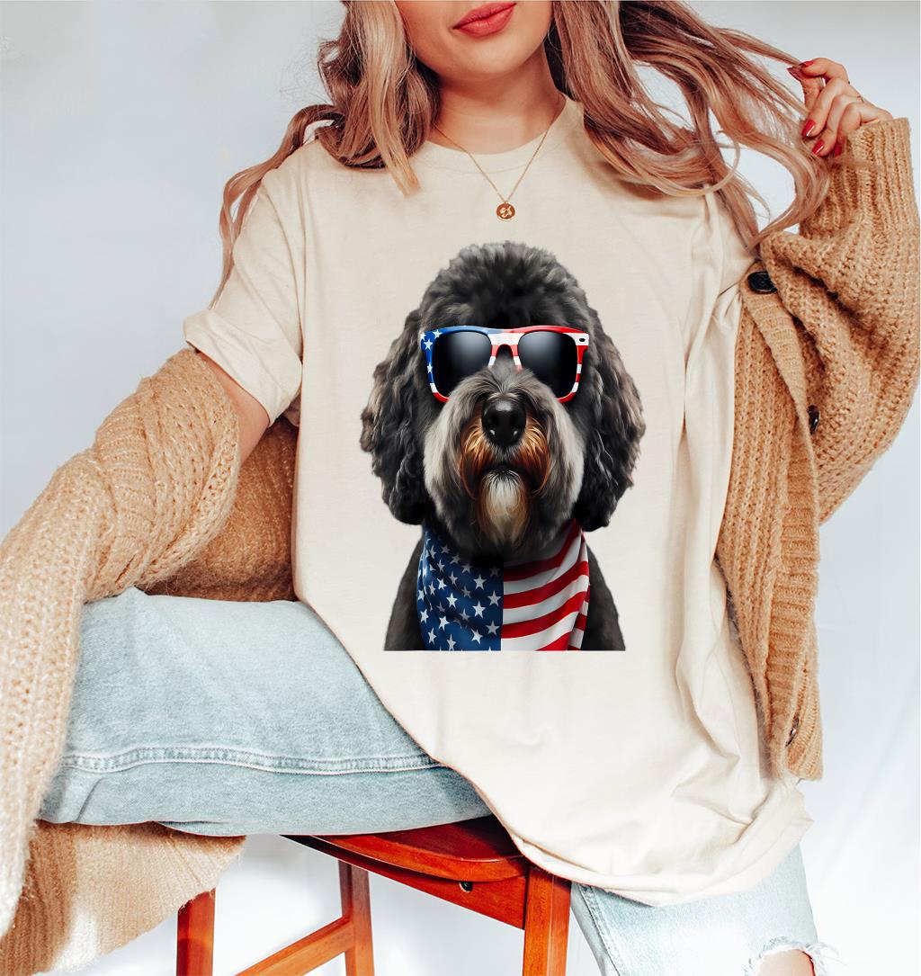 Portuguese Water Dog American 4th Of July Incependence Day T-shirt