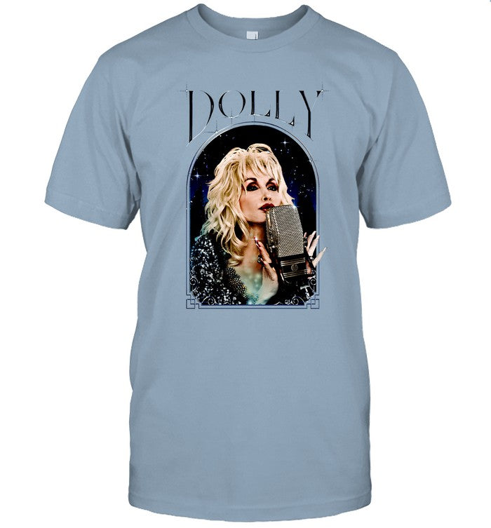 2025 T Shirt Dolly Parton Microphone