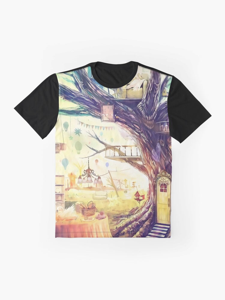 Fantasy Tree House Graphic T-Shirt