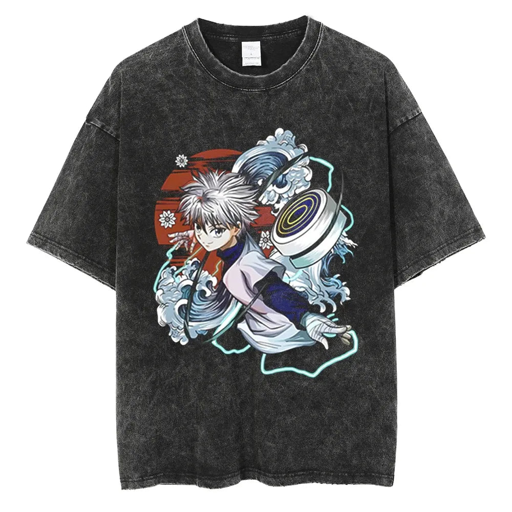 Hunter x Hunter Killua Shirt Vintage Style Anime Shirt Style002