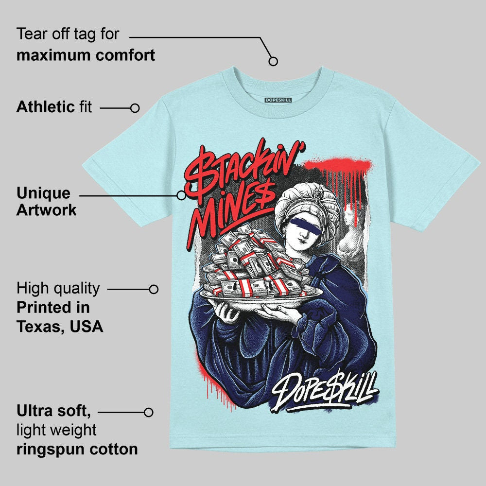 Dunk Glacier Blue DopeSkill Unisex Shirt Stackin Mines Graphic - Chambray Tshirt