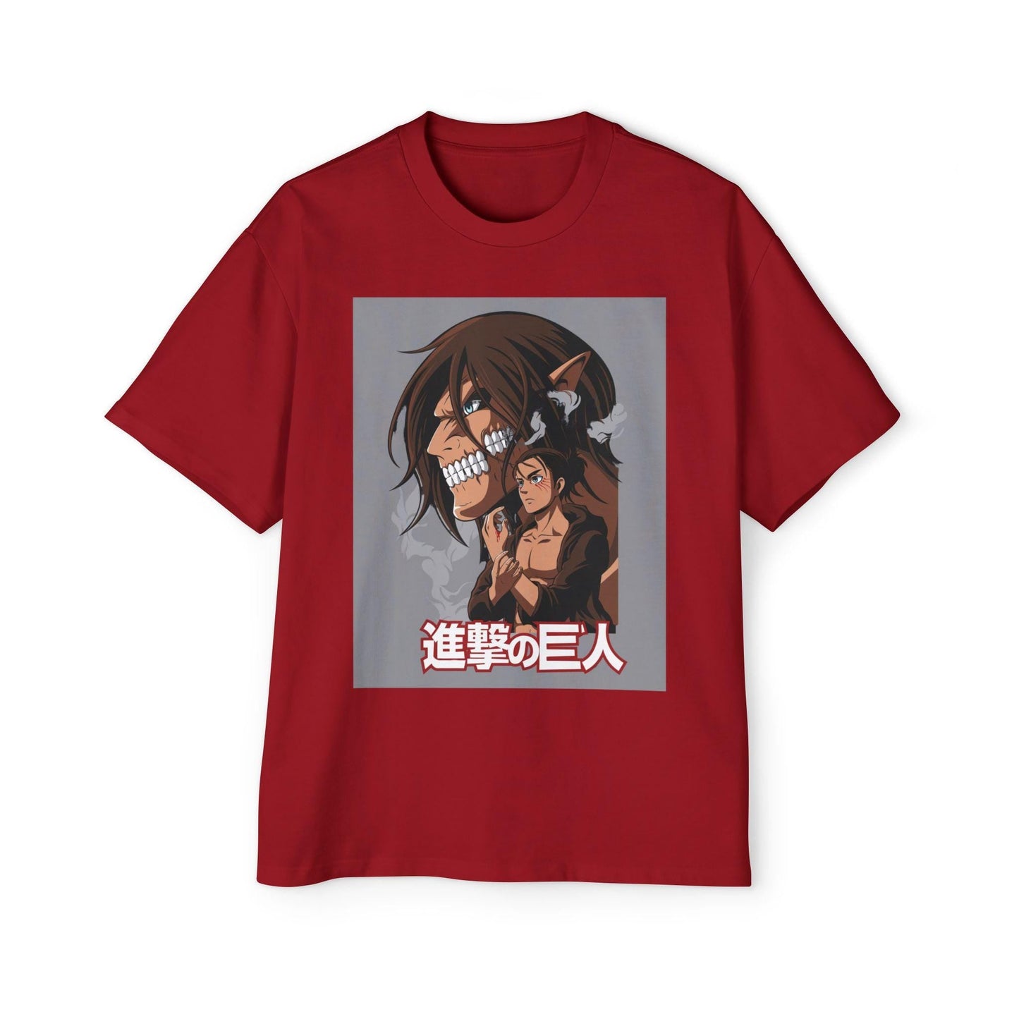 Attack on Titan Anime Men's Heavy Oversized Tee, Attack on Titan Shirt, Anime Tee, Oversized Tshirt, Attack on Titan Gift, Anime Shirt