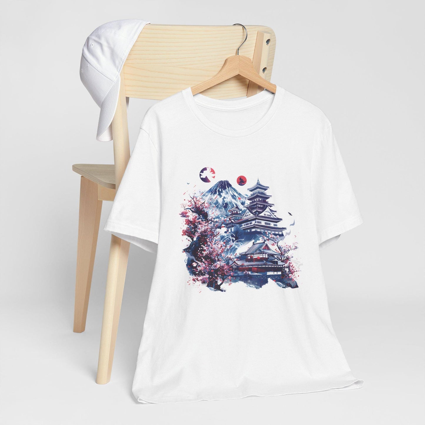 Anime-Inspired Japan Tee | Mount Fuji & Cherry Blossom Art | Aesthetic Japanese Graphic Shirt | Vintage Japan Streetwear