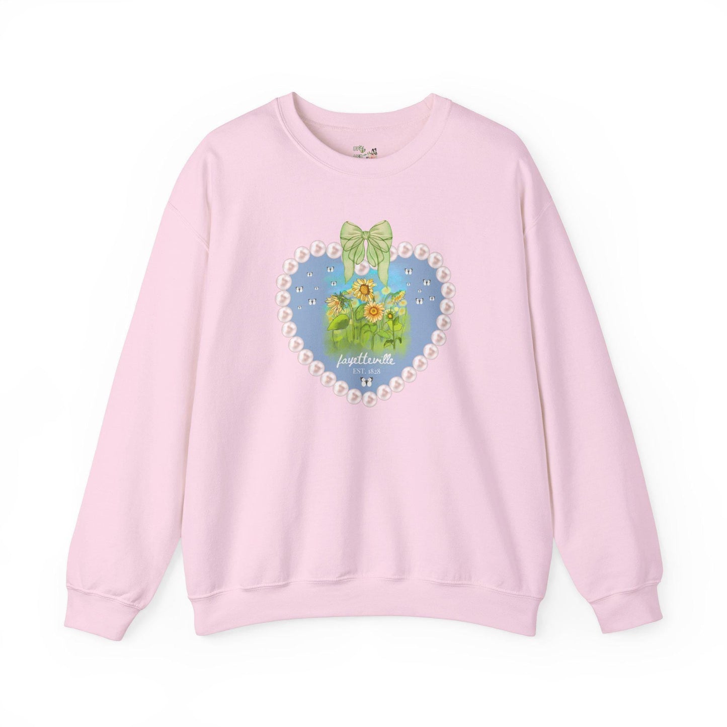 Fayetteville Arkansas Sweatshirt for Friend Living in Northwest Arkansas: Cute 1828 Northwest Arkansas Butterly Lover Shirt with Sunflowers